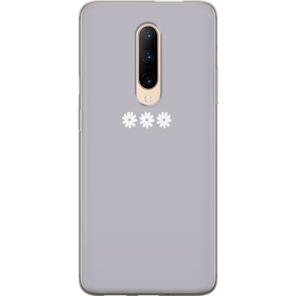 OnePlus 7 Pro Läpinäkyvä kuori Lila Blomminimalismi - tyylikäs kukkakuva lila taustalla
