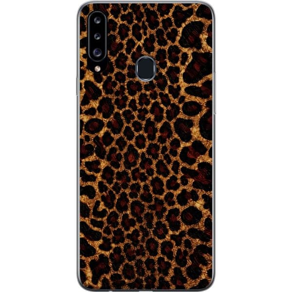 Kompatibelt Mobilskal till Samsung Galaxy A20s Wild Leopard brun