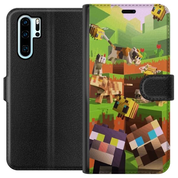 Kompatibelt Lommeboketui til Huawei P30 Pro MineCraft