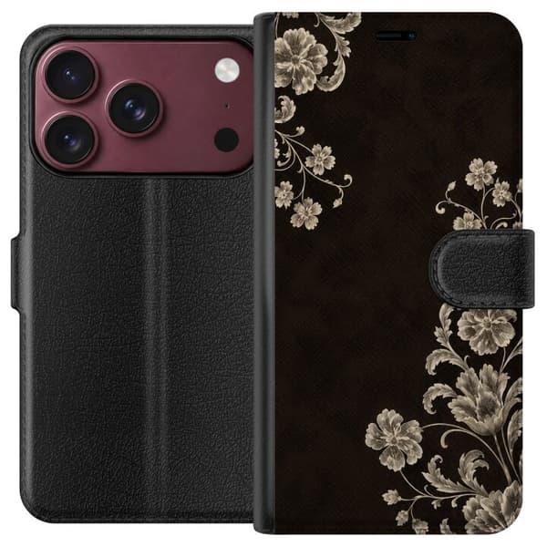 Kompatibelt Lommeboketui til Apple iPhone 18 Pro Max Midnattsbotanikk svart