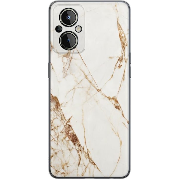 OnePlus Nord N20 5G Läpinäkyvä kuori Valkoinen marmori