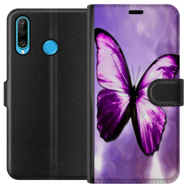 Huawei P30 lite Lompakkokotelo Perhonen