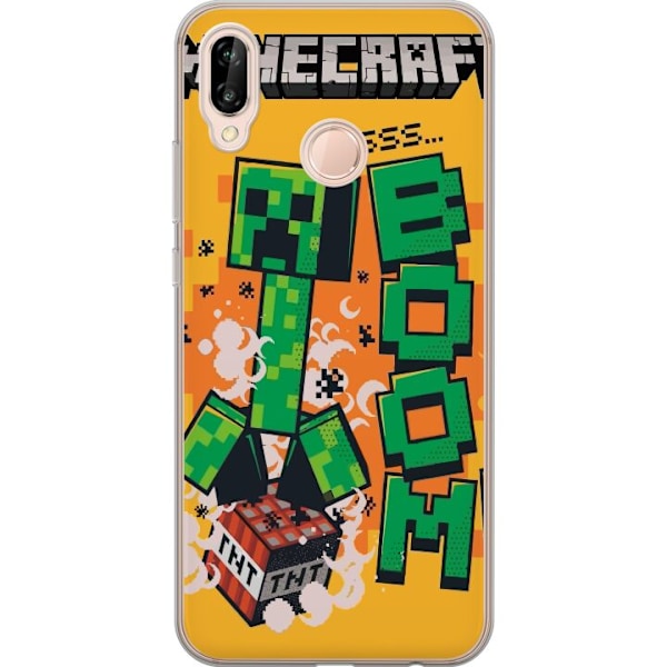 Huawei P20 lite Genomskinligt Skal Minecraft Boom