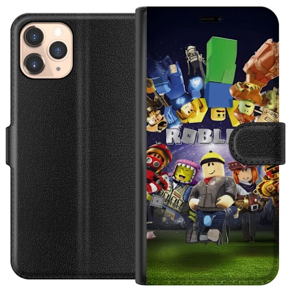 Apple iPhone 11 Pro Plånboksfodral Roblox Värld – Gamingäventyr för Barn & Ungdomar
