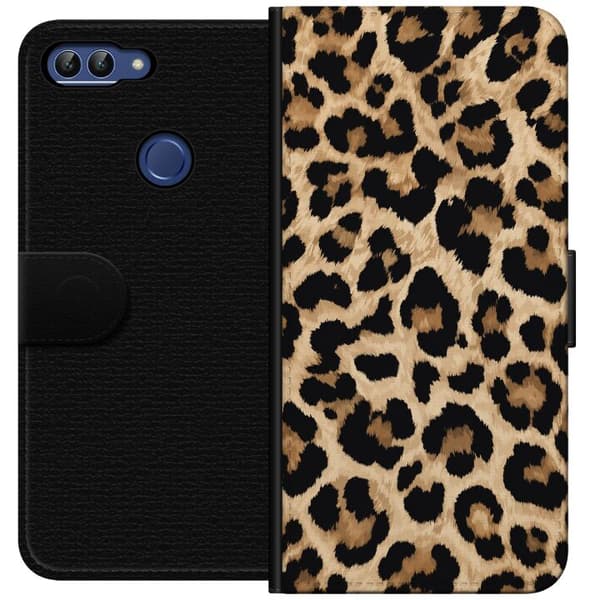 Kompatibelt Plånboksfodral till Huawei P smart Bruna leopardfläckar brun