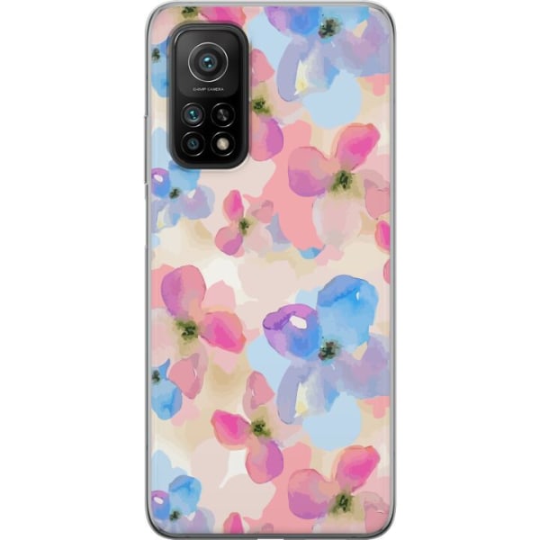 Xiaomi Mi 10T 5G Gennemsigtig cover Blomsterlykke