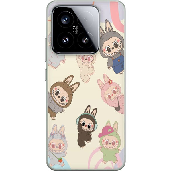 Xiaomi 15 Gennemsigtig cover Labubu Pop Mart Samling Motiv Figur Samling Design Populært Art Toy Pop Mart Kreativ Grafisk