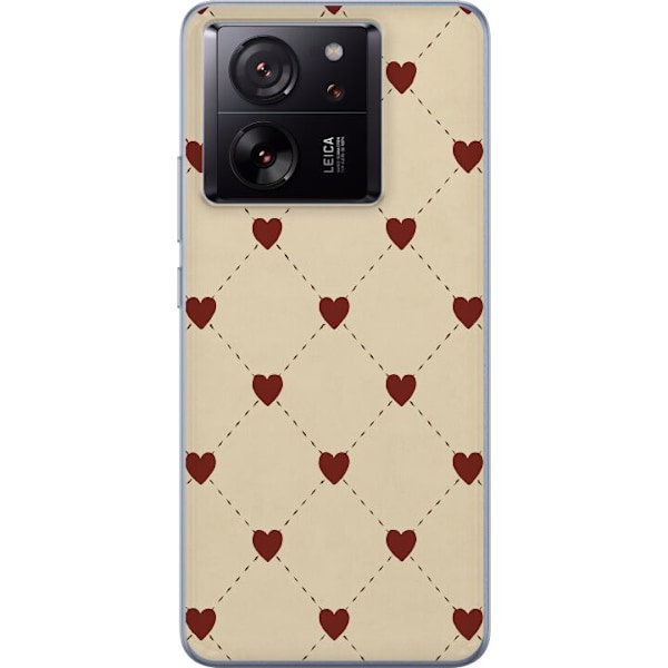 Xiaomi 13T Genomskinligt Skal Heart Grid