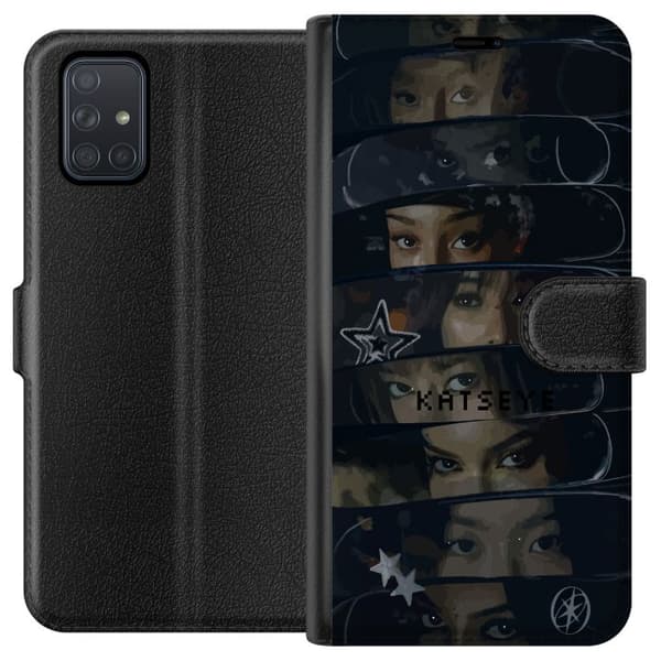 Kompatibel Tegnebogsetui til Samsung Galaxy A71 KATSEYE sort
