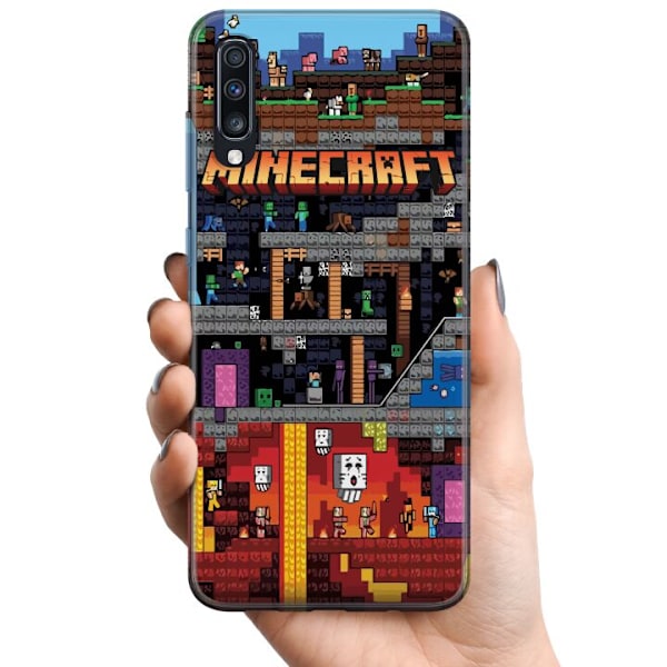 Samsung Galaxy A70 TPU Mobilcover Minecraft