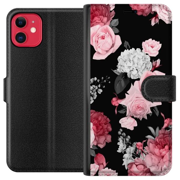 Kompatibel Tegnebogsetui til Apple iPhone 11 Floral Blomst
