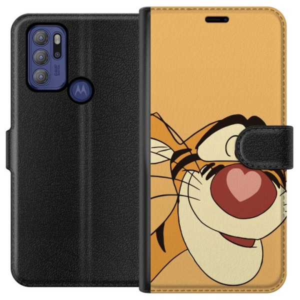 Motorola Moto G60S Lompakkokotelo Tiger