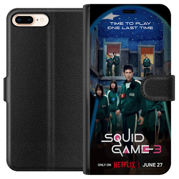 Apple iPhone 8 Plus Plånboksfodral Squid Game Säsong 3 Seriefigurer Populärt TV Serie Motiv Ikoner Spänning Drama Asiatisk Design Trend