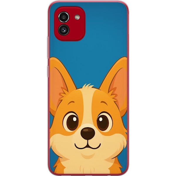 Samsung Galaxy A03 Genomskinligt Skal Hello Corgi