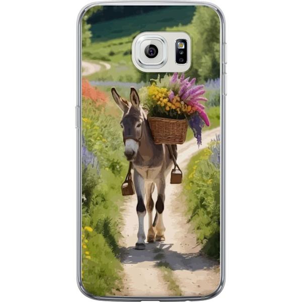 Samsung Galaxy S6 edge Genomskinligt Skal Åsna Djurmotiv Rolig Design Naturmotiv Populär Dekor Humor Grafiskt Djurtema Exotiskt