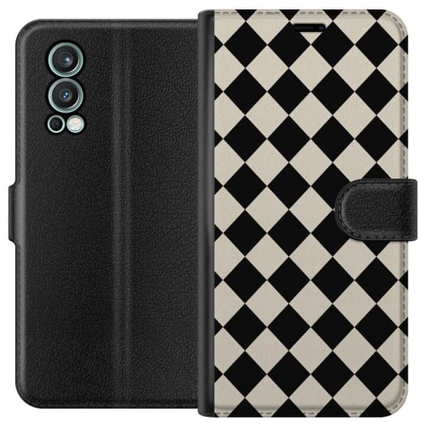 Kompatibel Tegnebogsetui til OnePlus Nord 2 5G Sorte retroromber sort
