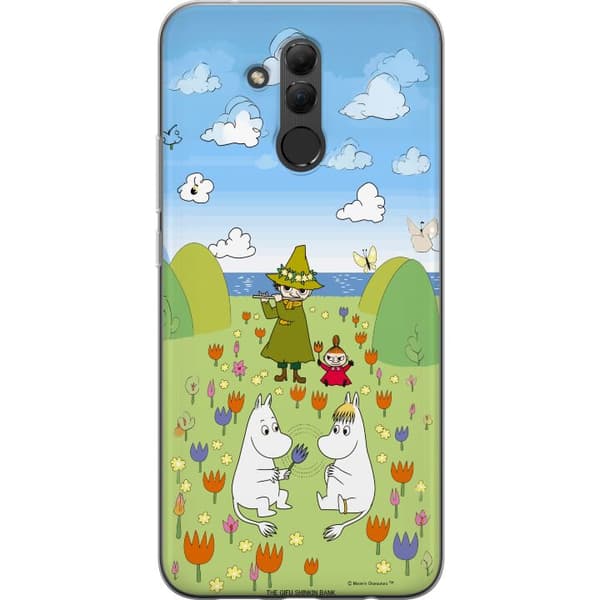 Kompatibelt Mobildeksel til Huawei Mate 20 lite Mumin i blomsteräng grønn