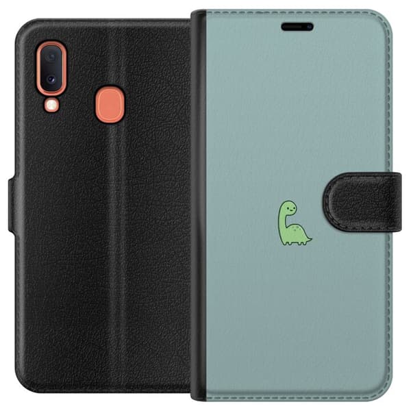 Kompatibelt Lommeboketui til Samsung Galaxy A20e Tiny Dino