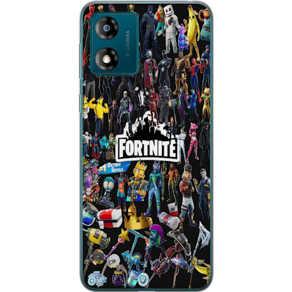 Motorola Moto E13 Gennemsigtig cover Fortnite