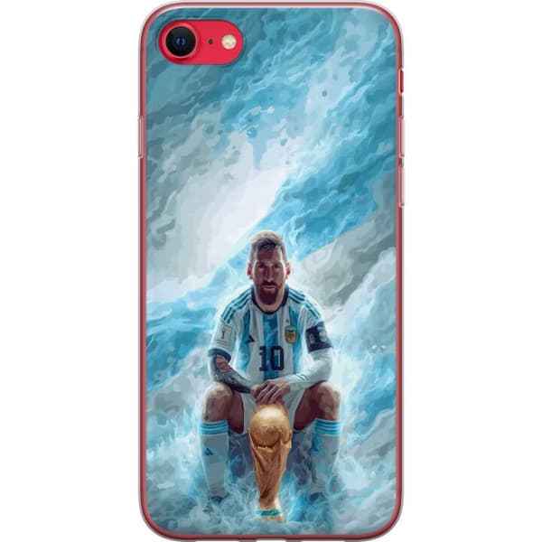 Kompatibelt Mobildeksel til Apple iPhone 8 Lionel Messi Världsmästare blå