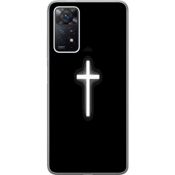 Kompatibelt Mobildeksel til Xiaomi Redmi Note 11 Pro Lysande vitt kors svart