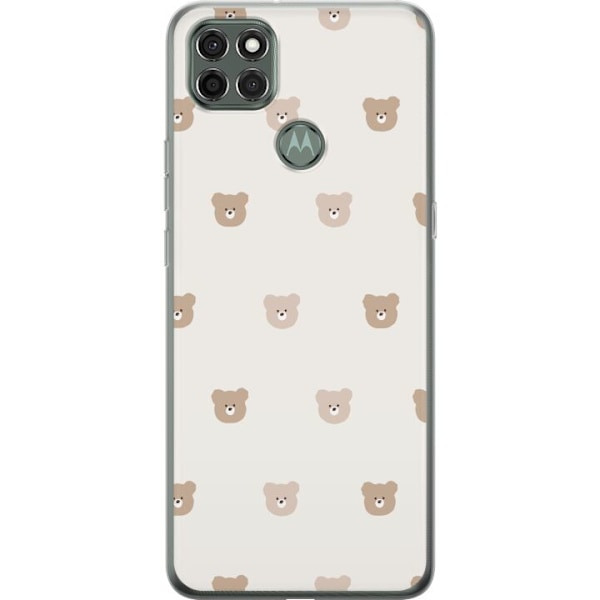 Motorola Moto G9 Power Gennemsigtig cover Teddybaggrund - søde teddybjørne mod en blød baggrund