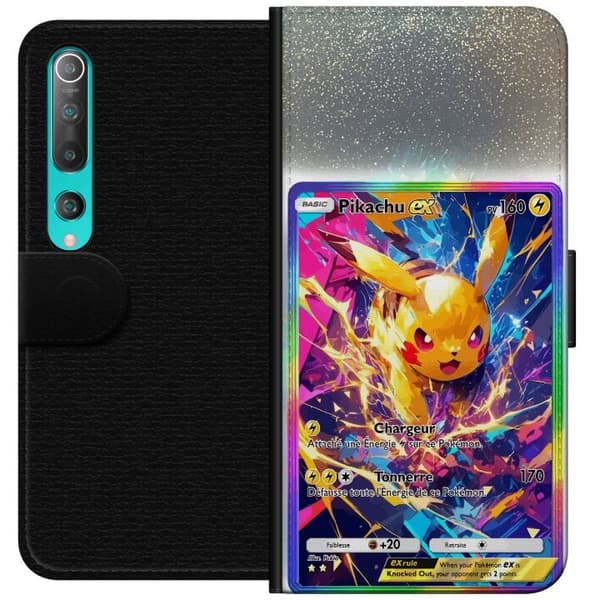 Kompatibel Tegnebogsetui til Xiaomi Mi 10 5G Pikachu gul