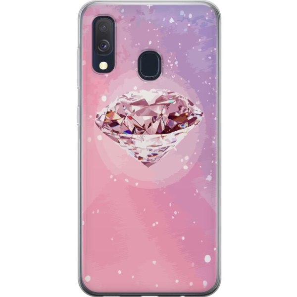 Samsung Galaxy A40 Gennemsigtig cover Glitter Diamant