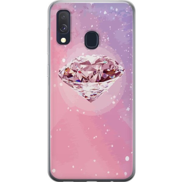 Samsung Galaxy A40 Gjennomsiktig deksel Glitter Diamant