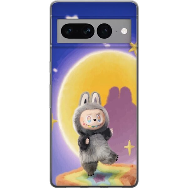 Google Pixel 7 Pro Läpinäkyvä kuori Labubu Neon Pop - Neonväri pop-taiteen hirviö