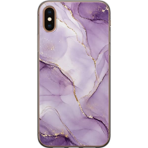 Kompatibelt Mobildeksel til Apple iPhone XS Syrinlilla gullflyt lila