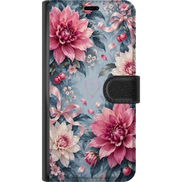 Kompatibel Tegnebogsetui til Xiaomi Redmi Note 11 rosendahliaer blå