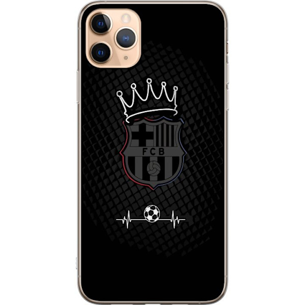 Apple iPhone 11 Pro Max Läpinäkyvä kuori FC Barcelona Emblem Jalkapalloaihe Sininen Punainen Seuramerkki Katalonia La Liga Fanit Suosittu Ikoninen