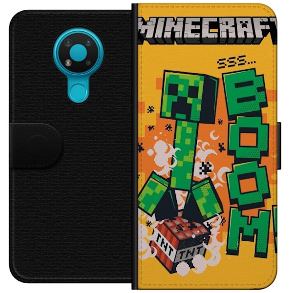 Nokia 3.4 Tegnebogsetui Minecraft Boom