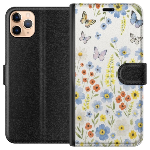 Apple iPhone 11 Pro Max Lompakkokotelo Kesäkukat
