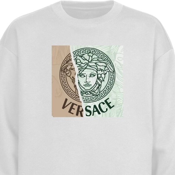 Sweatshirt for Voksen | Klassisk Collegegenser Versace hvit XL