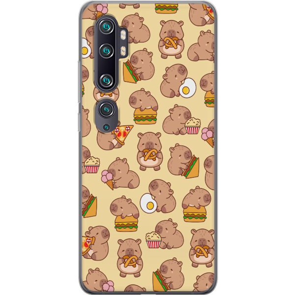 Xiaomi Mi Note 10 Läpinäkyvä kuori Kawaii capybara puhelinkotelo useilla söpöillä hahmoilla