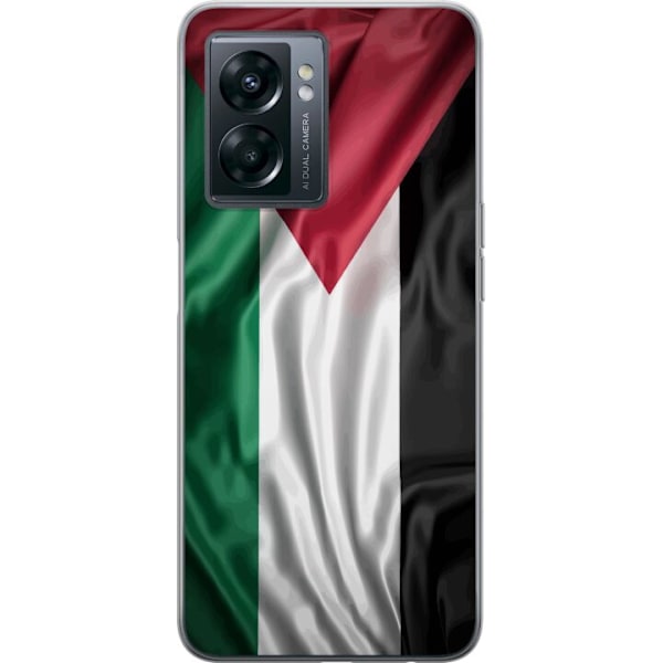 OnePlus Nord N300 Genomskinligt Skal Palestinaflaggan – ikoniskt frihetsmotiv i rött, svart, vitt och grönt