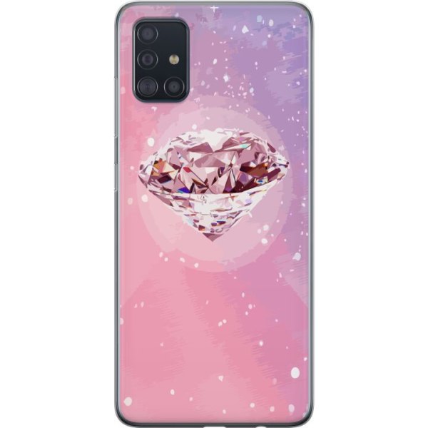 Samsung Galaxy A51 Gjennomsiktig deksel Glitter Diamant