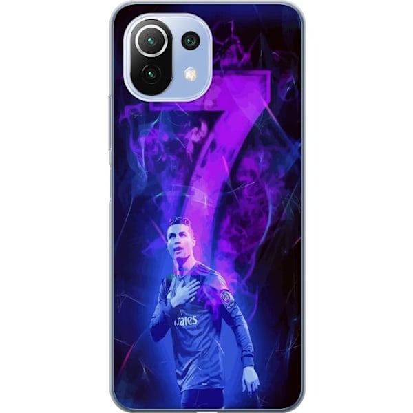 Xiaomi 11 Lite 5G NE Läpinäkyvä kuori Ronaldo 7 - Jalkapallolegenda Toiminnassa Fanien Puolesta