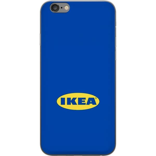 Kompatibelt Mobildeksel til Apple iPhone 6s Plus Blå bakgrunn med gul IKEA-logo i minimalistisk grafisk design blå