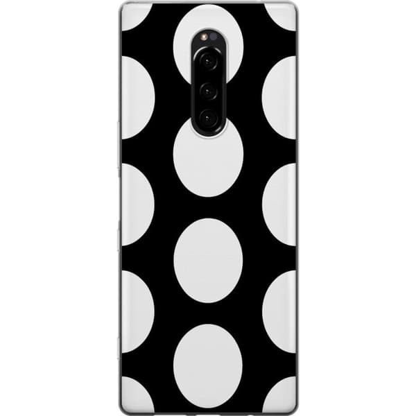 Kompatibelt Mobilskal till Sony Xperia 1 Mono Dots svart