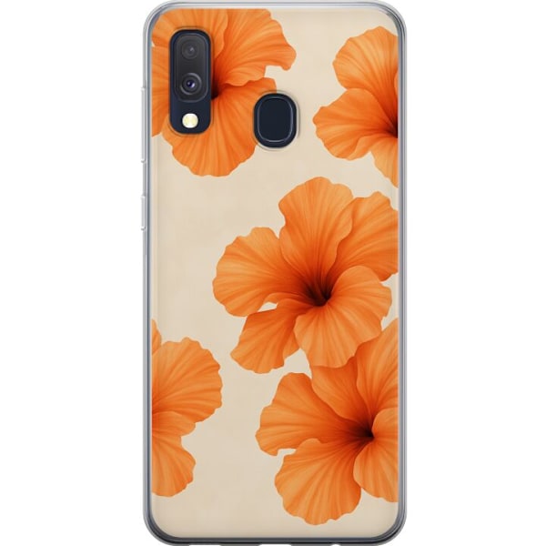 Samsung Galaxy A40 Genomskinligt Skal Papaya Punch