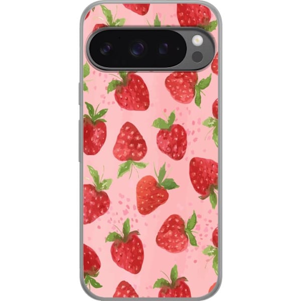 Google Pixel 9 Pro XL Läpinäkyvä kuori Mansikkahaaveet - Re