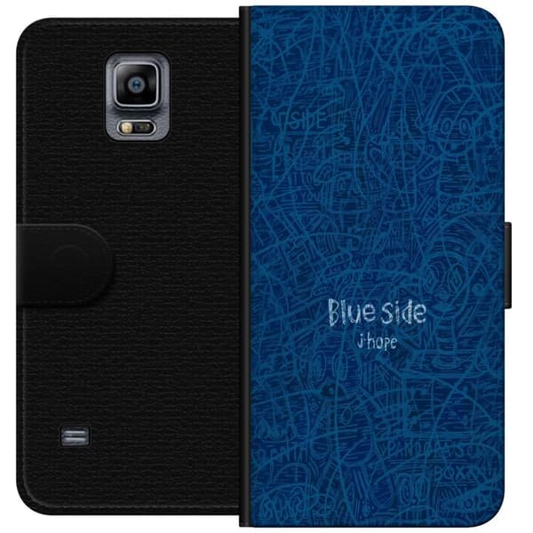 Kompatibelt Lommeboketui til Samsung Galaxy Note 4 Blue Side klotter blå