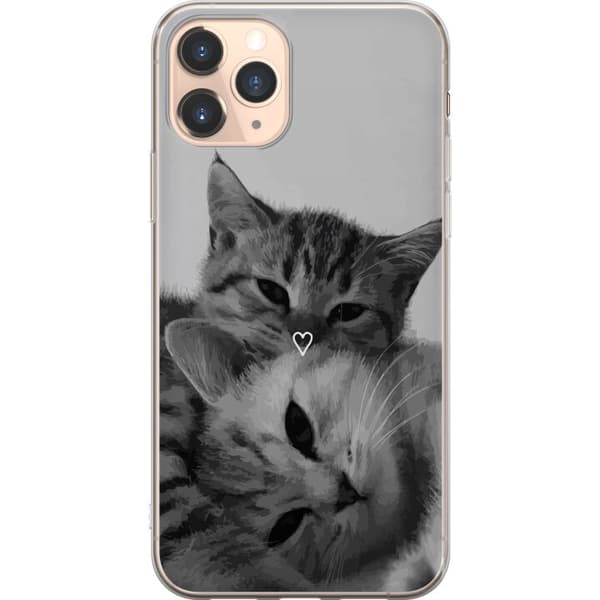 Kompatibelt Mobilskal till Apple iPhone 11 Pro Katt Hjärta