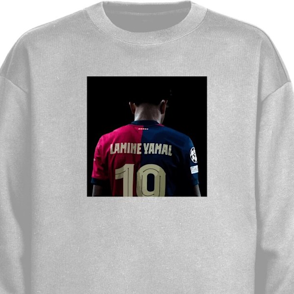 Sweatshirt til Voksne | Klassisk Collegebluse Lamine Yamal grå M