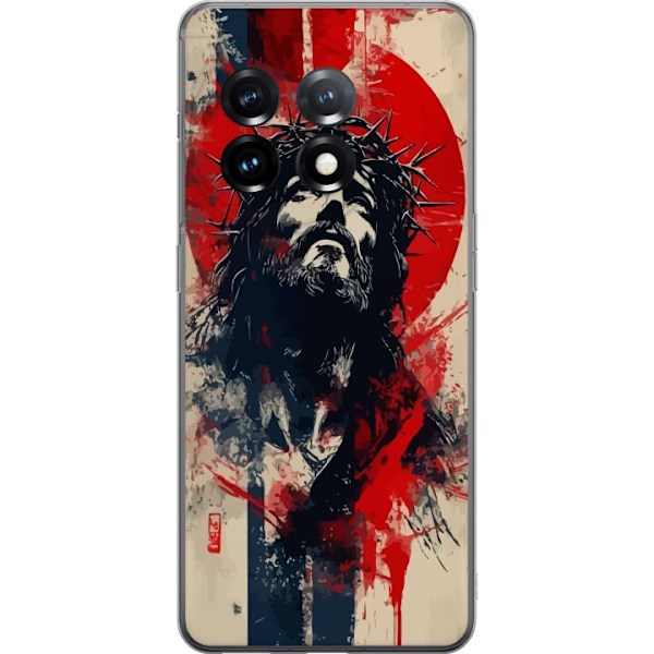 OnePlus 11R Läpinäkyvä kuori Jeesus ristillä - kristillinen aihe vahvalla symboliikalla uskosta ja toivosta