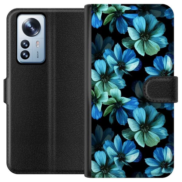 Kompatibelt Plånboksfodral till Xiaomi 12 Pro Blommor