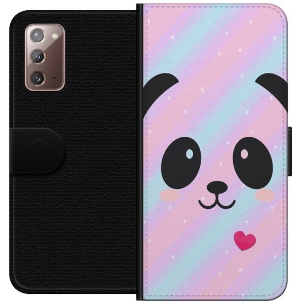 Samsung Galaxy Note20 Plånboksfodral Regnbåge Panda